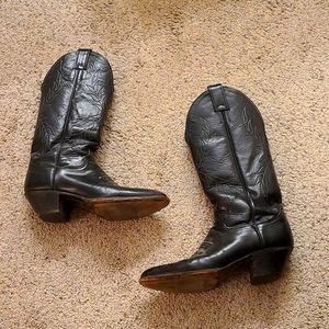 Vintage Justin Cowgirl Boots Black
